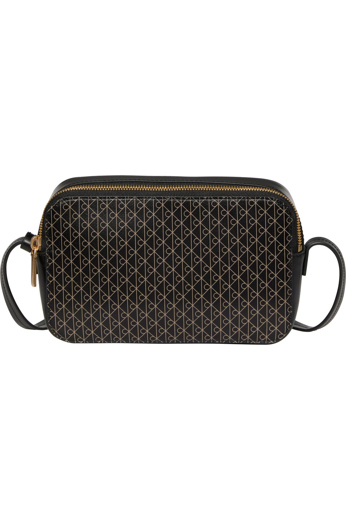 Calvin Klein Emblem AOP Elongated Camera Bag Kadın Omuz Çantası LV04F3268G - Siyah