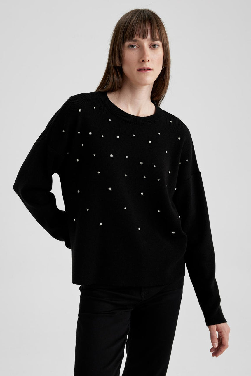 Defacto Kadın Pullover R0726Az - Siyah