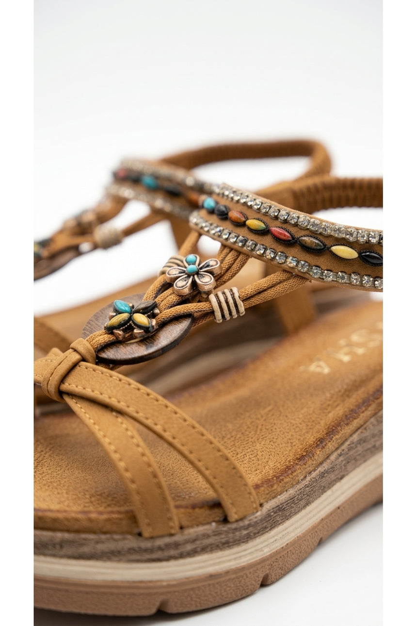 Eysha Kadın Sandalet - Kızıl Kahve