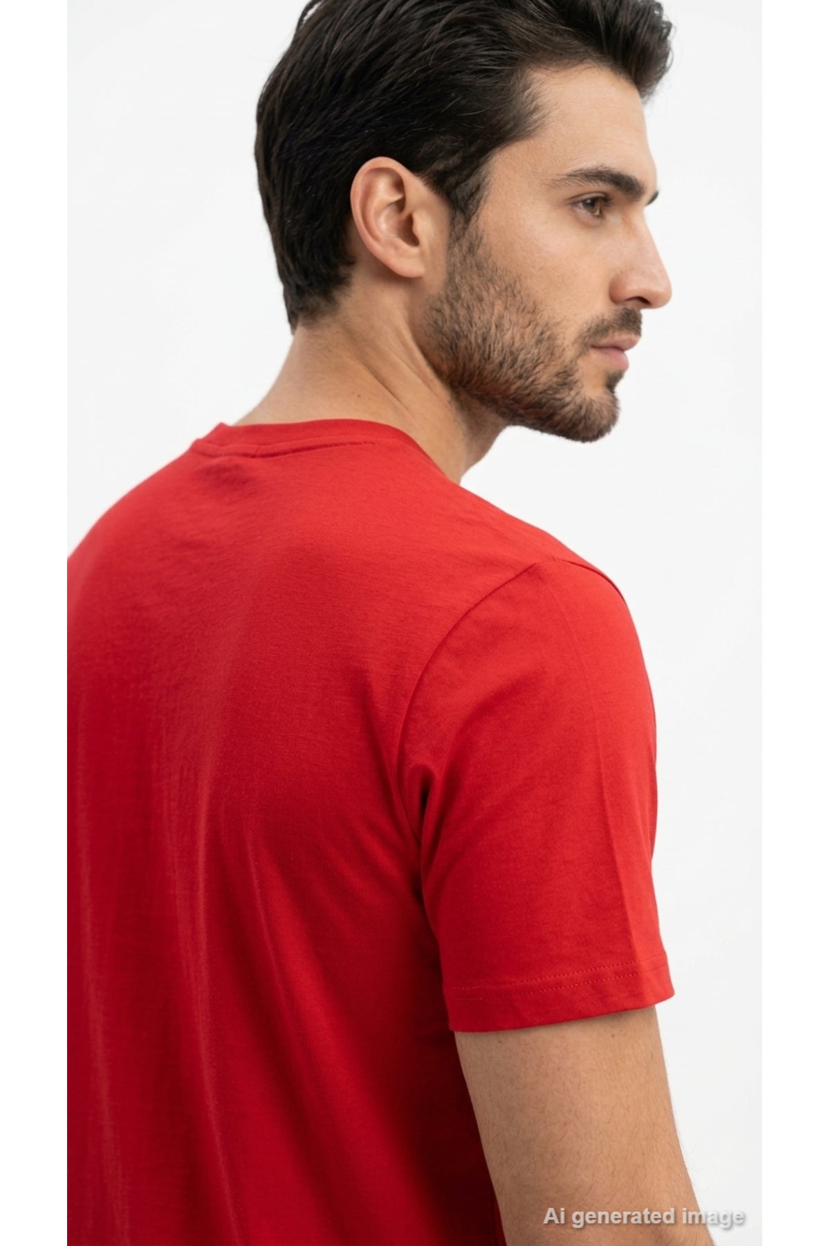 Calvin Klein Classic Monogram Erkek T-Shirt LV04RD254G - Kırmızı