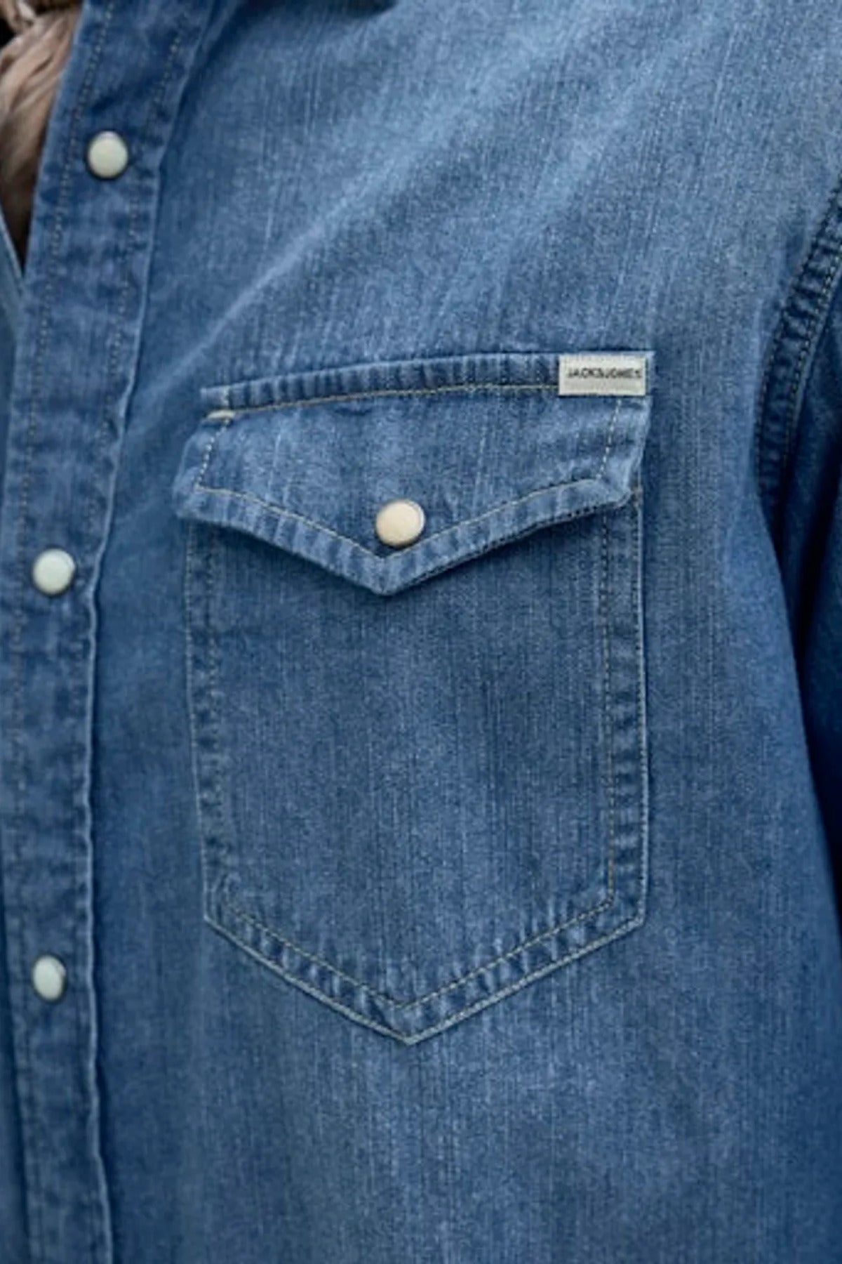 Jack & Jones Sheridan Erkek Denim Gömlek 12138115 - Mavi
