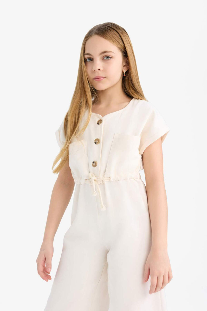 Defacto Çocuk Jump Suit D9308A8 - Ekru