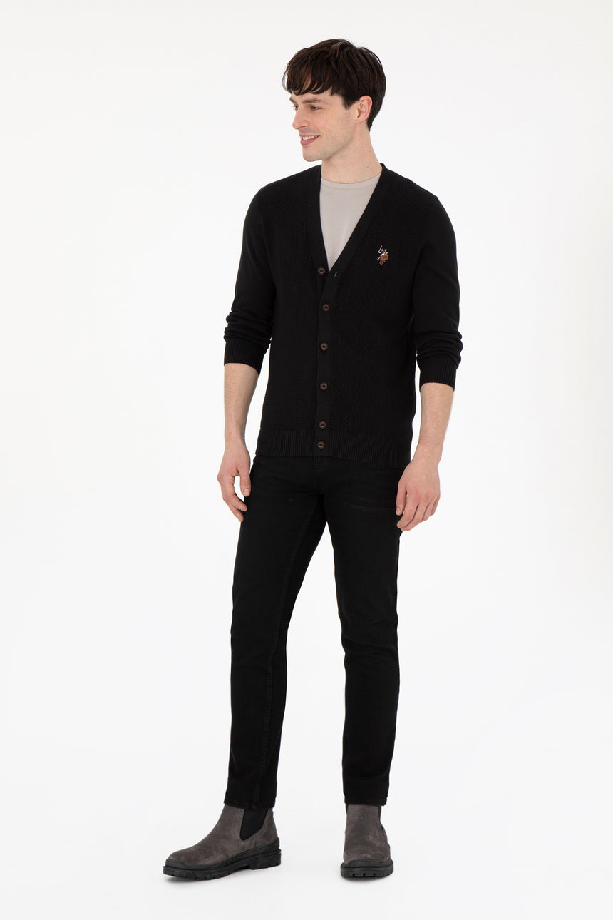 US POLO ASSN ERKEK TRİKO HIRKA 1920741 - Siyah