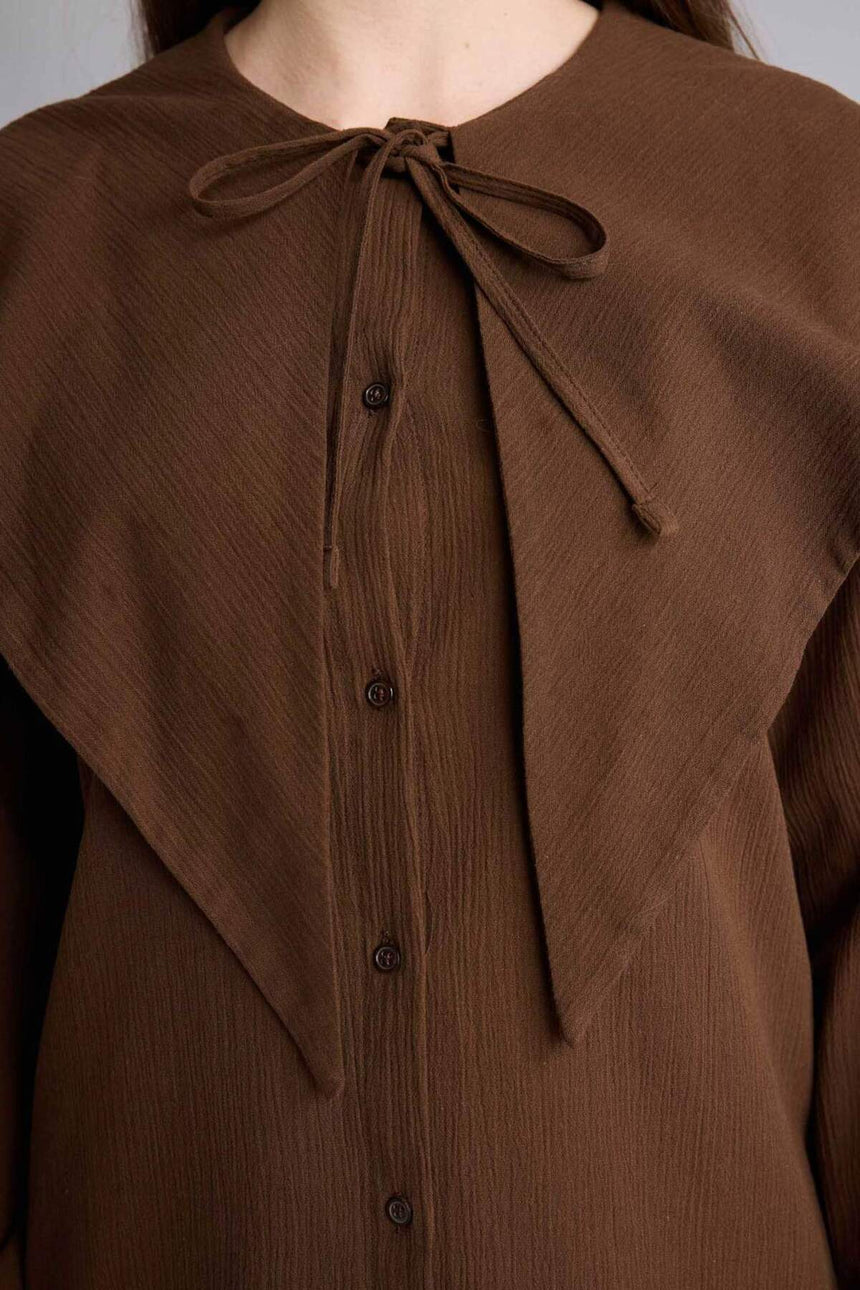 Defacto KADIN Woven Top G9244AX - Kahverengi
