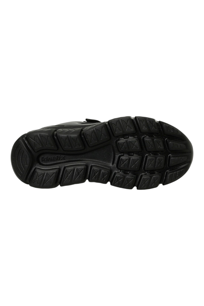 Sporline Kinetix 5P Renium siyah suni deri kadın sneaker ayakkabının alt taban görünümü
