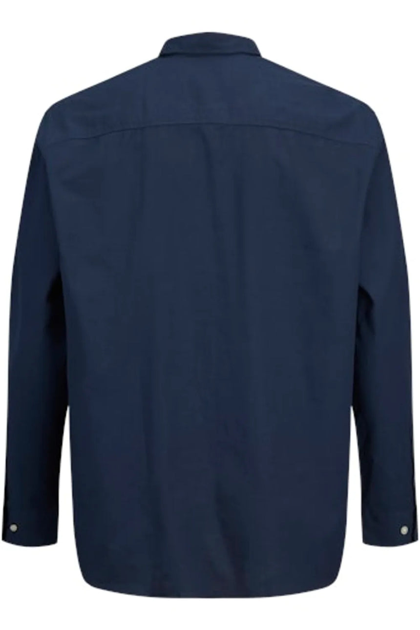 JACK&JONES JJEOXFORD SHIRT L/S S21 NOOS PLS 12190444 - Koyu Lacivert