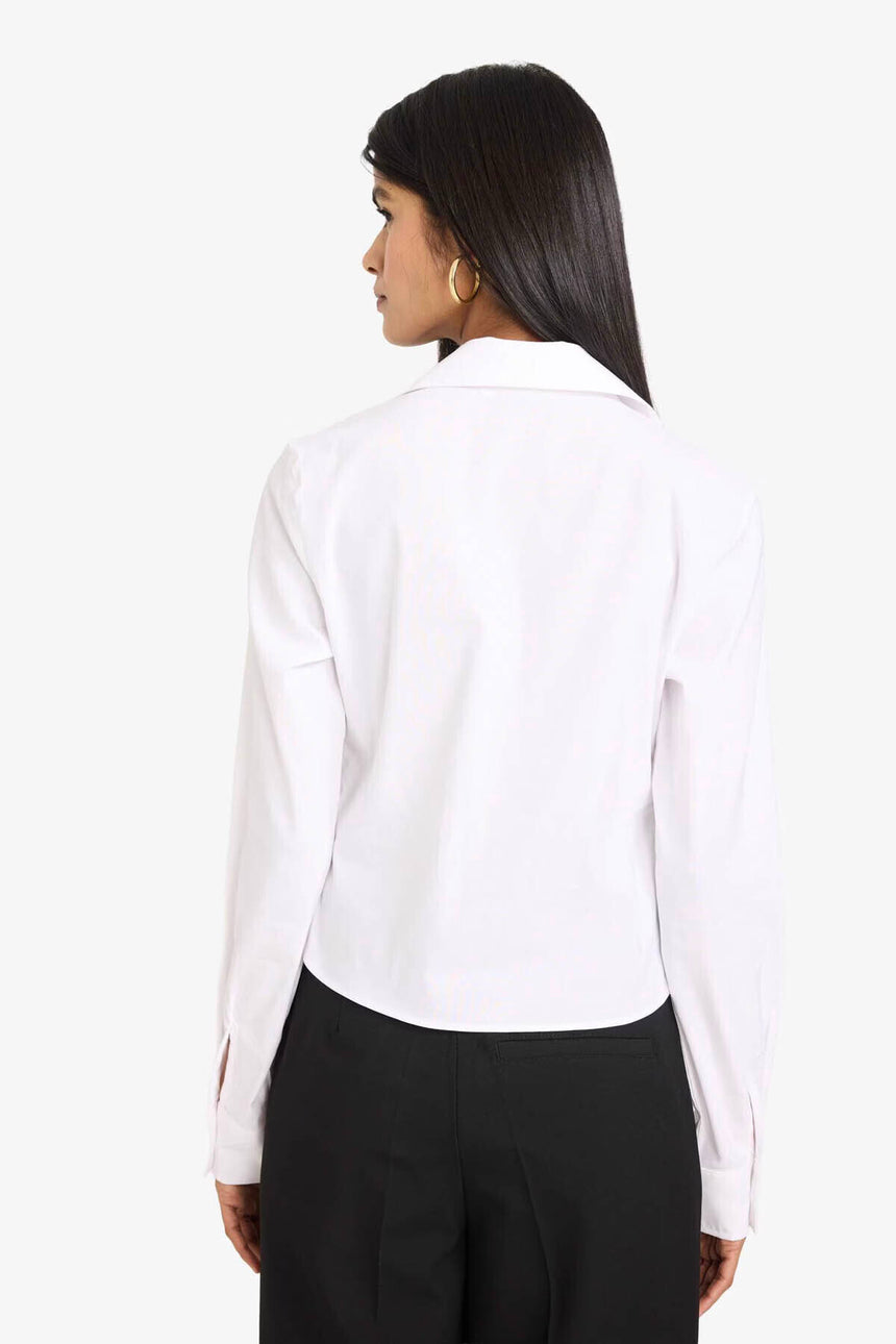 Defacto Kadın Woven Top Y3128AZ - Mor/ Beyaz