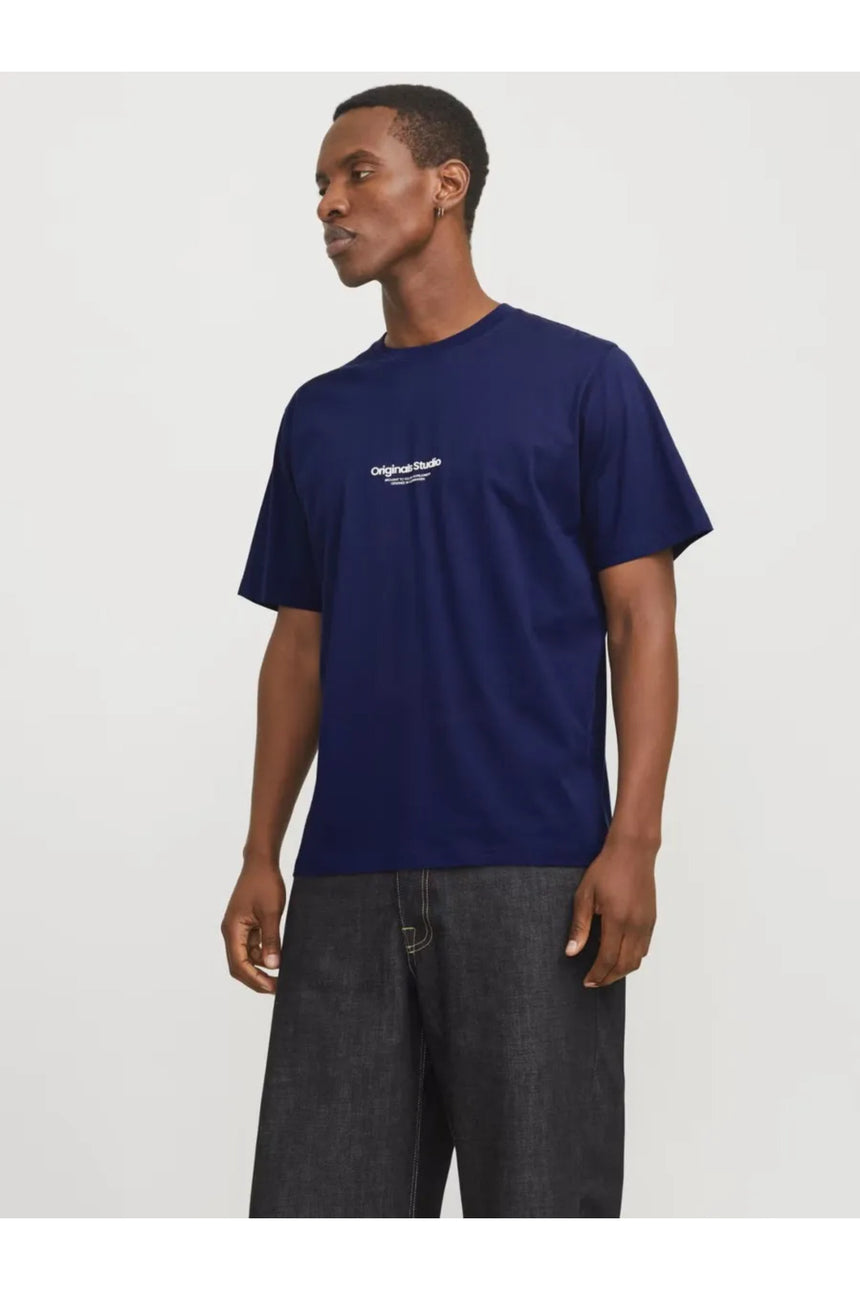 JACK&JONES T-SHIRT 12240121 - Koyu Mavi