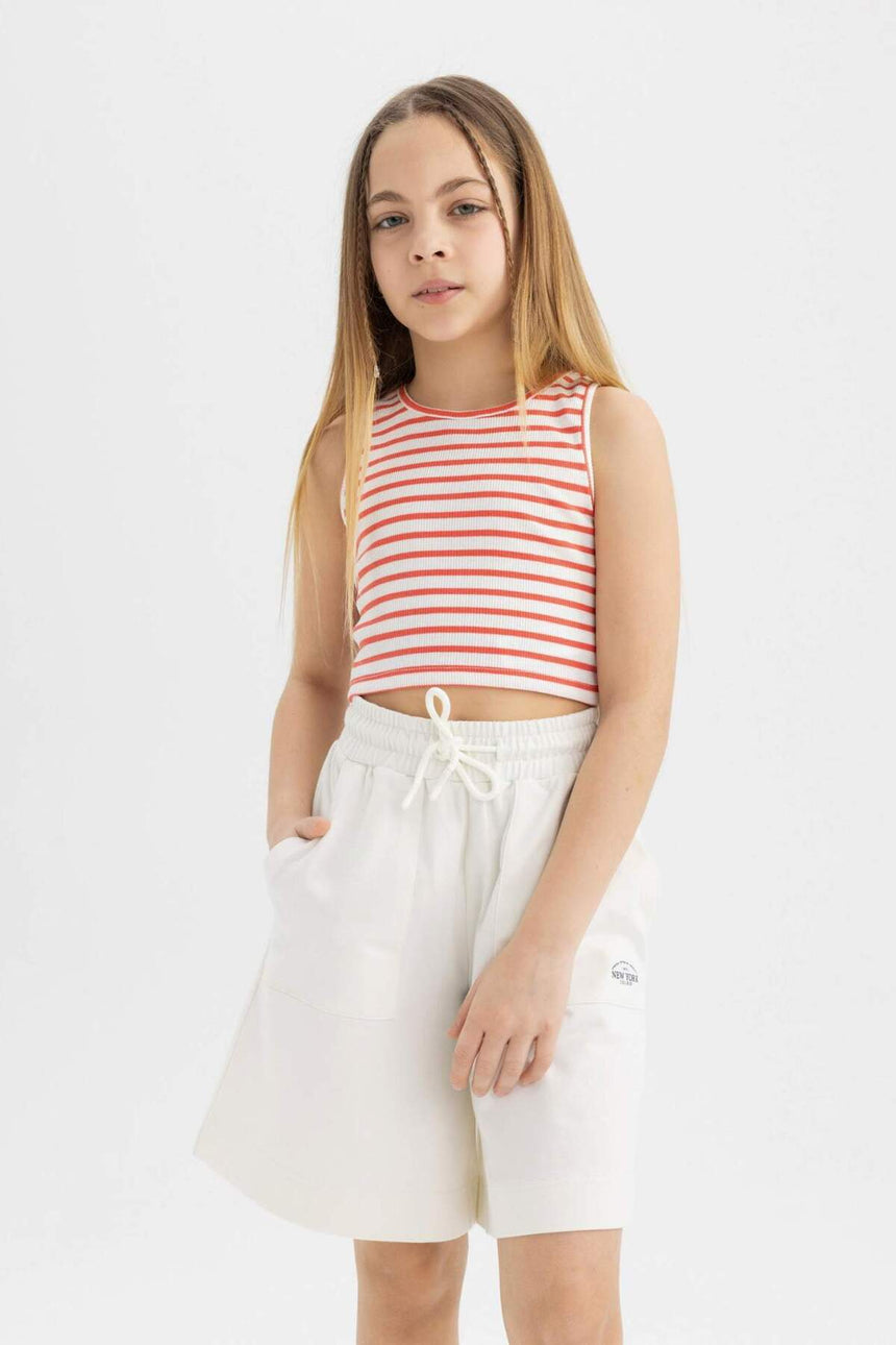 Defacto Çocuk Short B0847A8 - Ekru