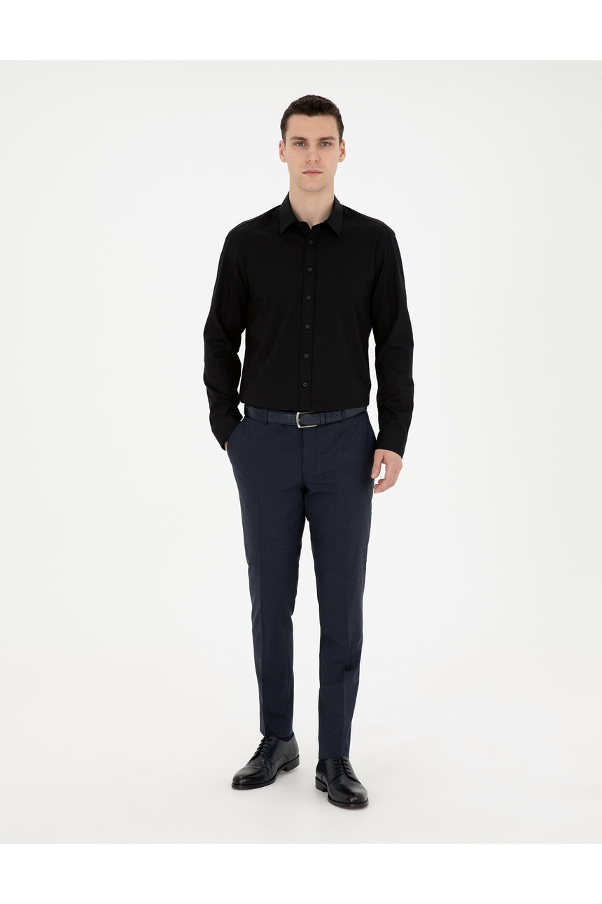 pierre cardin erkek dokuma gömlek 1833516 - Siyah