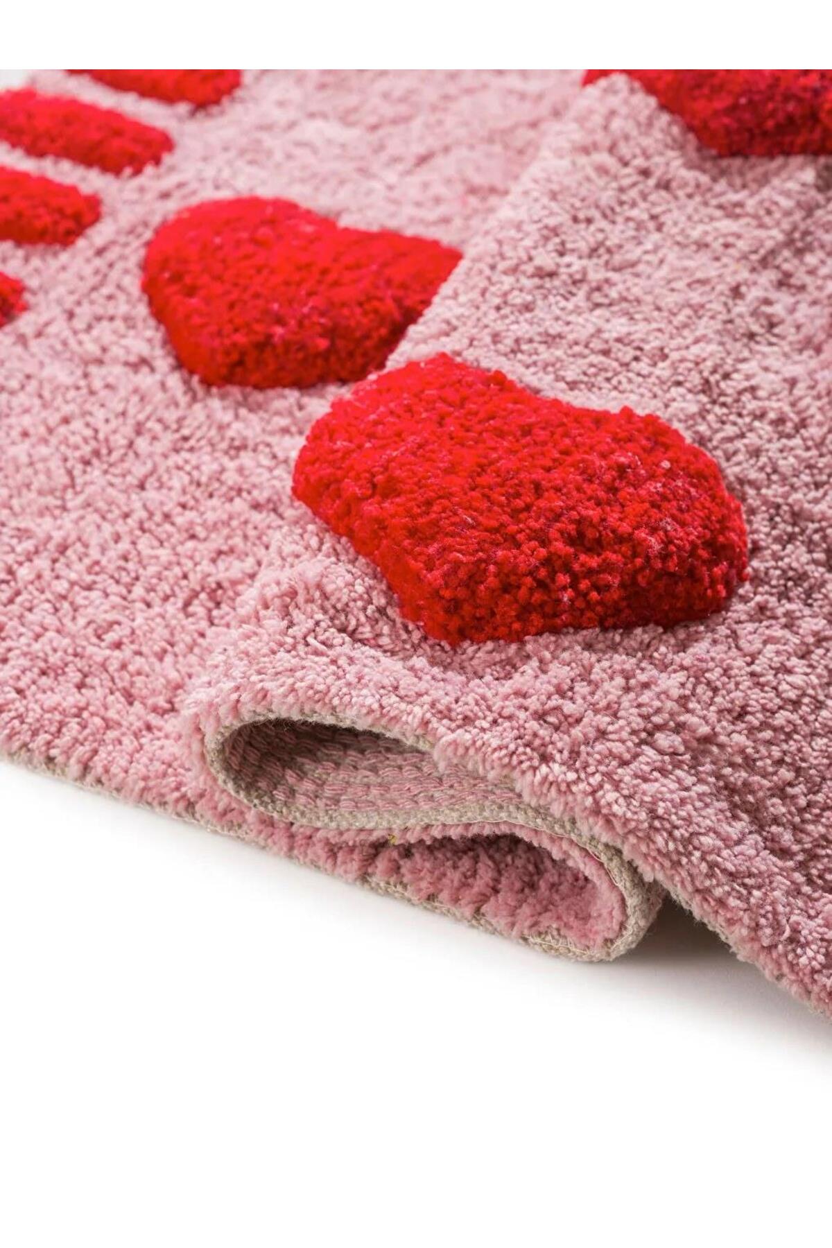 LC Waikiki Home Kalp Desenli Banyo Paspası S65078B8 - Karışık