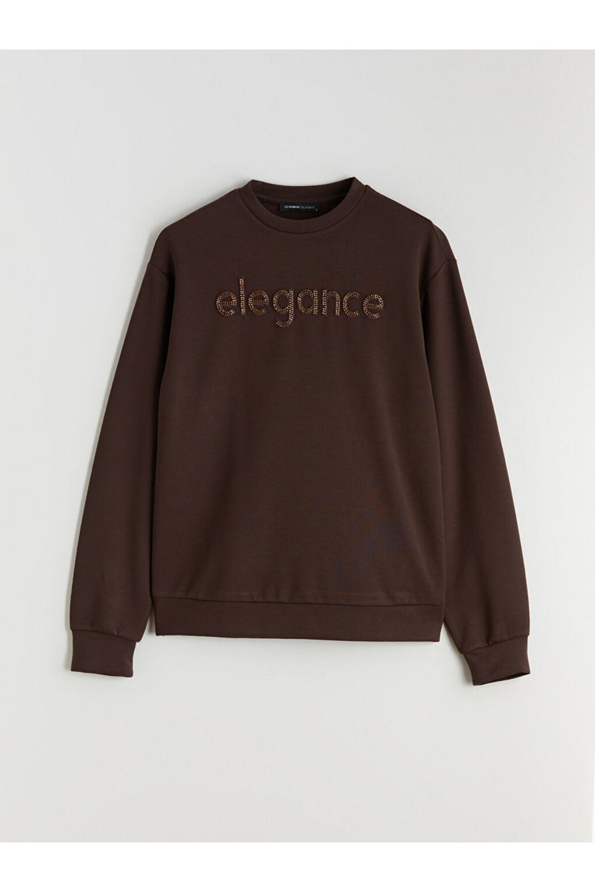 LC Waikiki Kadın Sweatshirt W5K795B8 - Koyu Kahverengi