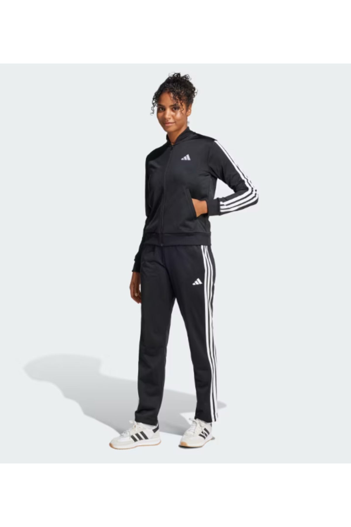 adidas Essentials 3-Stripes Kadın Eşofman Takımı JD5434 - Siyah