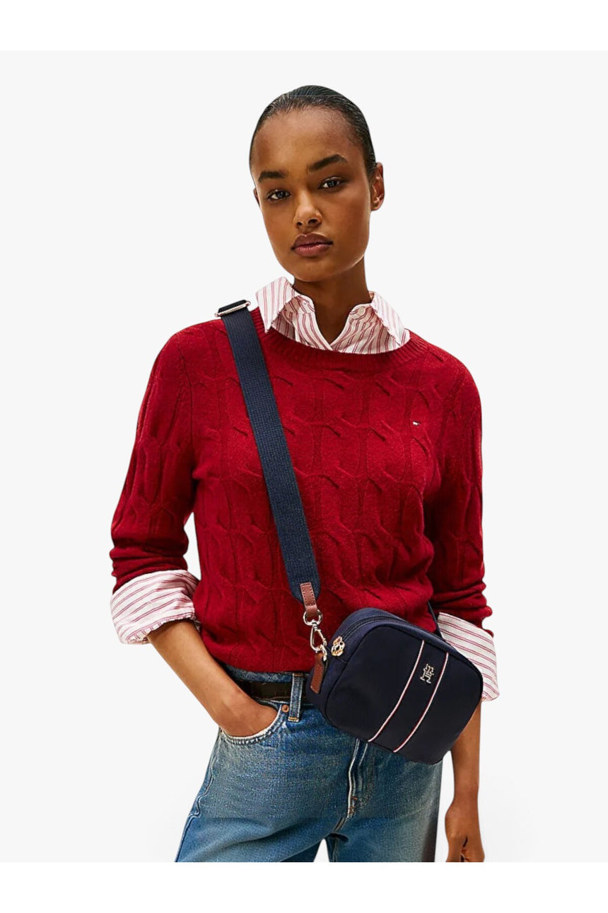 Tommy Hilfiger Kadın POPETTE CAMERA BAG CORP AW0AW177100GY - Mavi