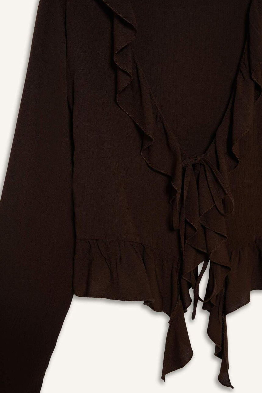 Defacto Kadın Long Sleeve Blouse E4131Ax - Kahverengi