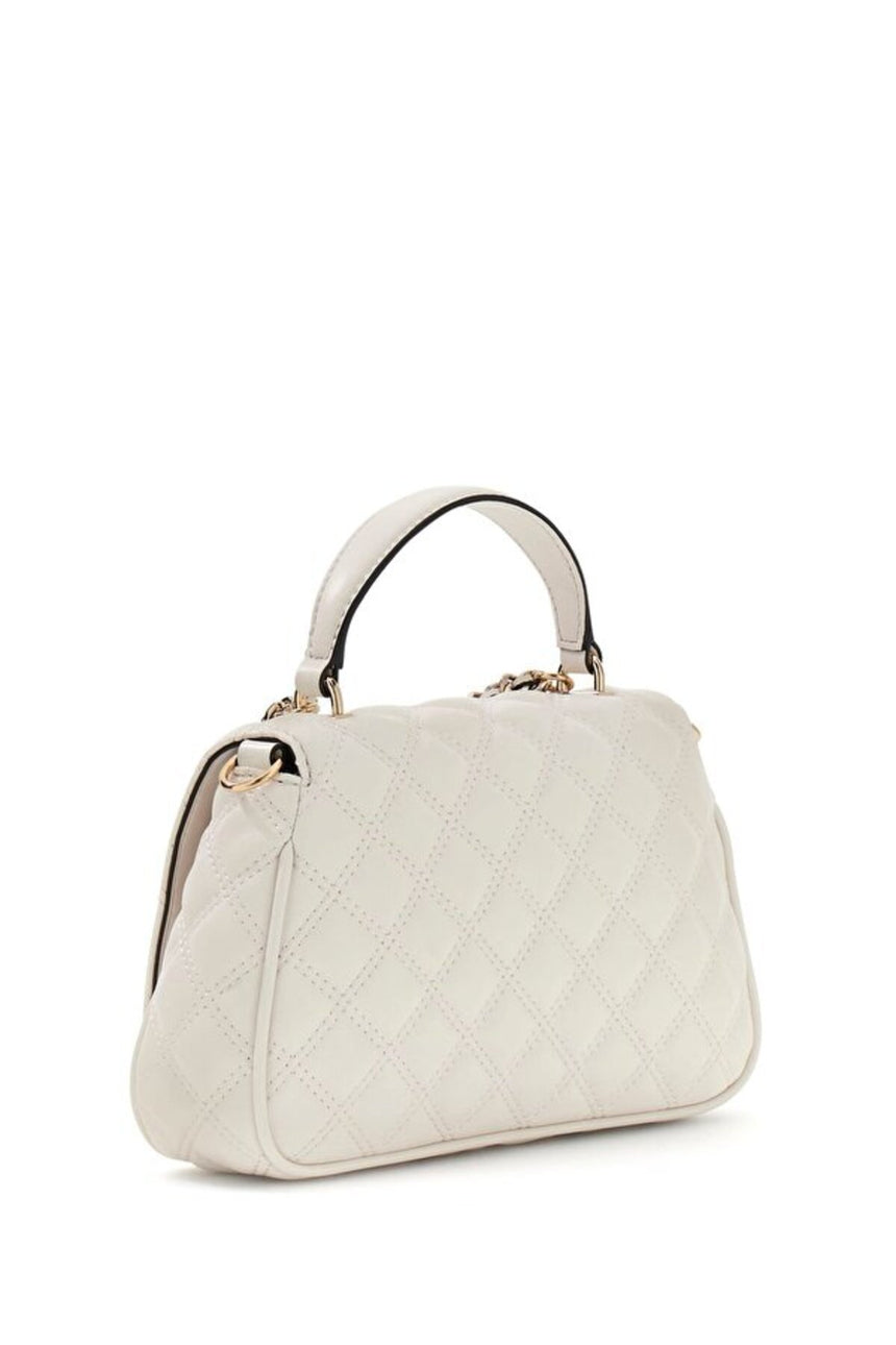 GUESS KADIN GIULLY II TOP HANDLE HWQG9673190 - Kırık Beyaz/ Ekru