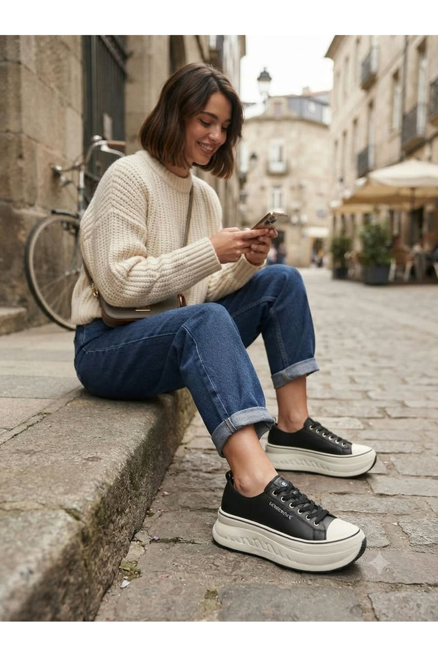 Lumberjack Kadın Novarian Sneaker - Siyah