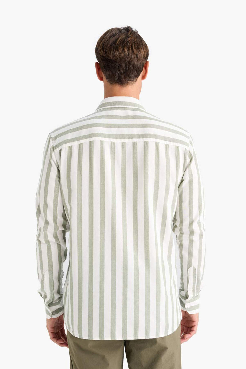 Defacto Erkek Long Sleeve Shirt D6114AX - Açık Yeşil