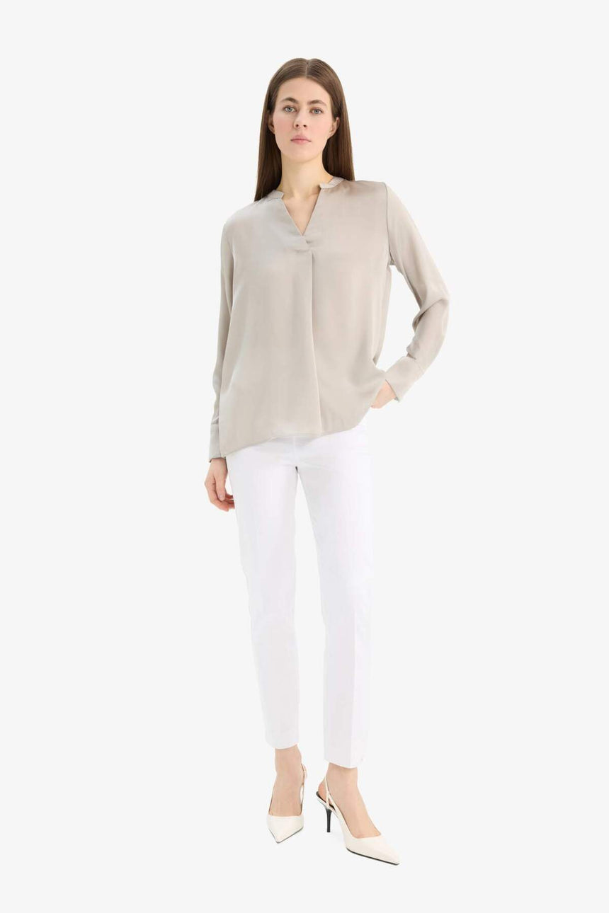 Defacto Kadın Woven Top C3217Ax - Açık Kahve