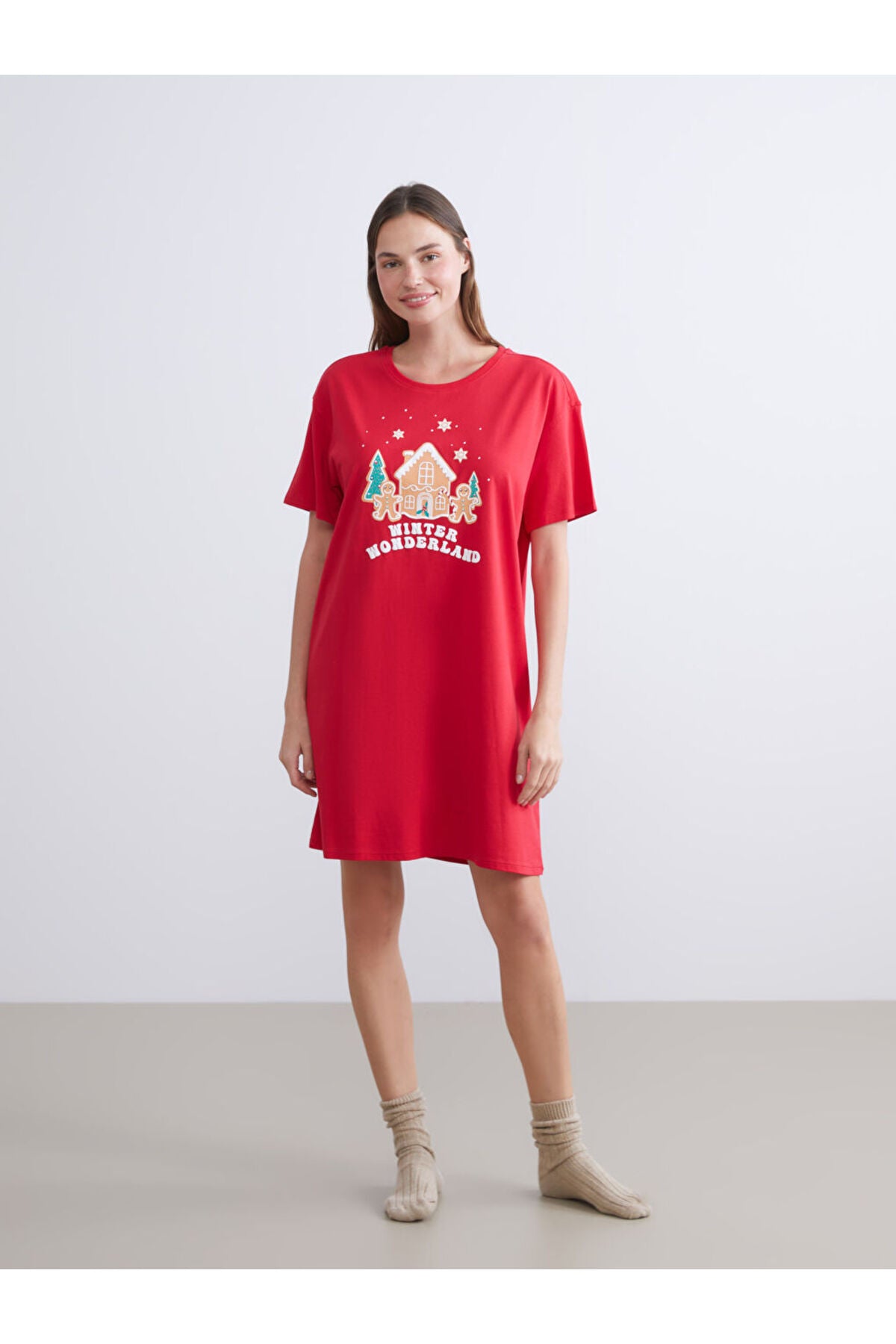 LC Waikiki Kadın Pijama Takımı W5DL63D8 - Kırmızı