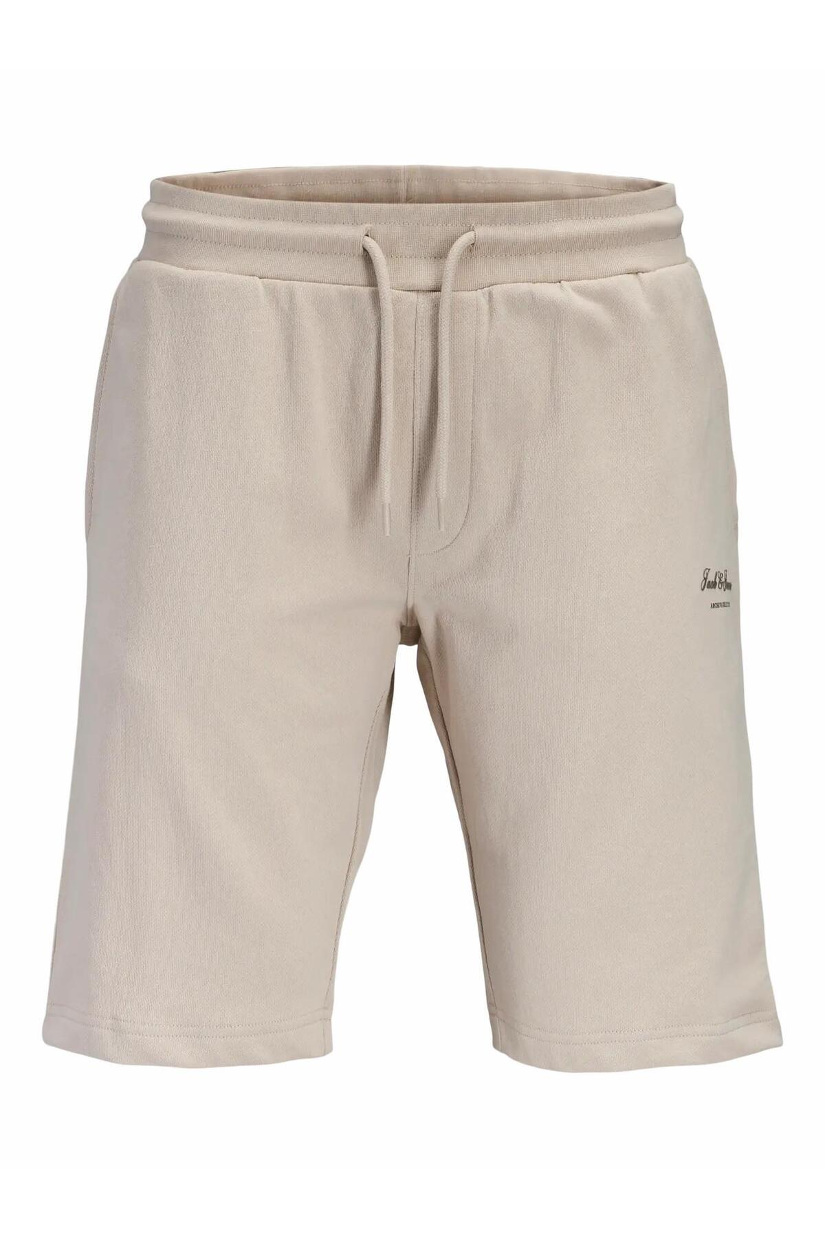 Jack & Jones Gordon Erkek Sweat Şort 12288638 - Bej / Açık Gri