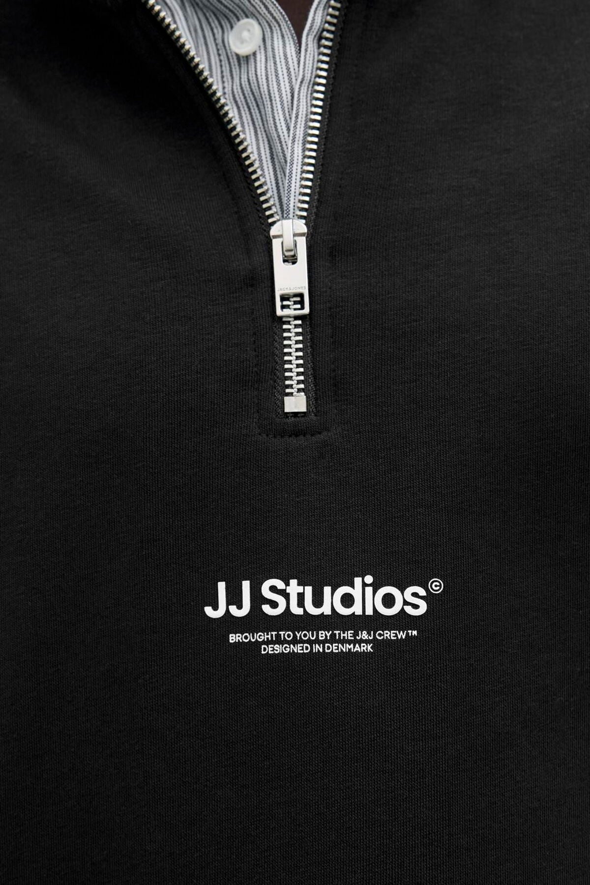 Jack & Jones Soho Erkek Yarım Fermuarlı Sweatshirt 12278793 - Siyah