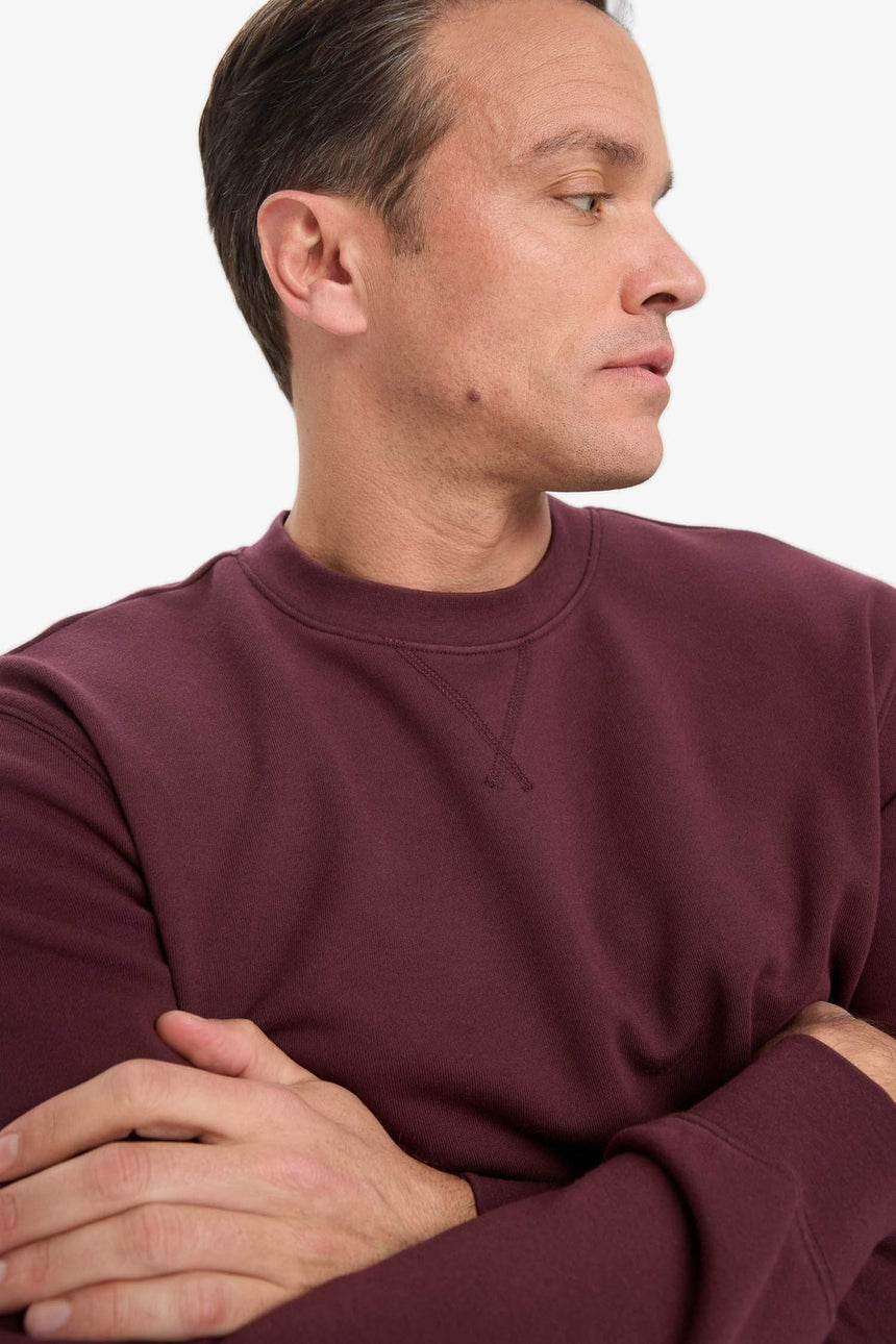 DeFacto Erkek Sweatshirt E8339AX - Bordo