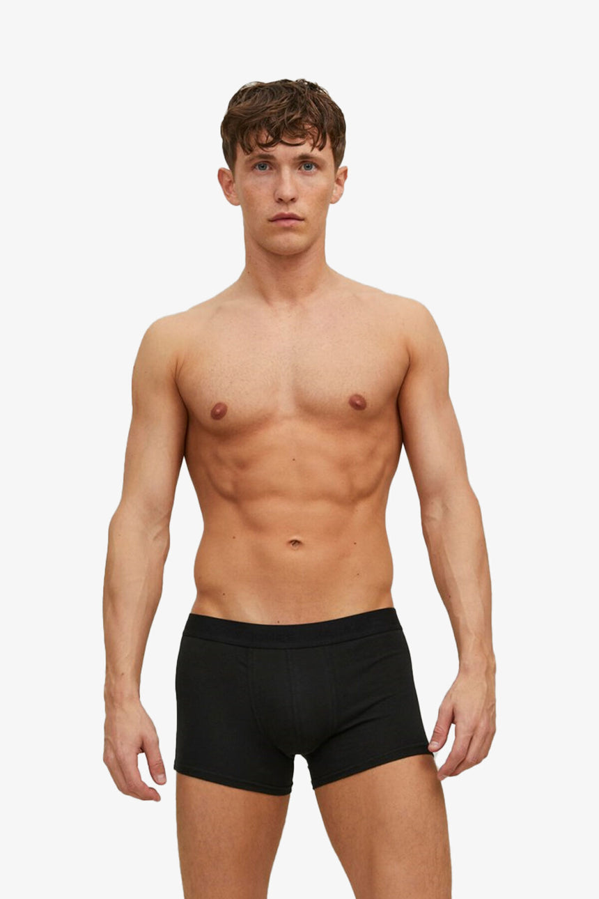 JACK&JONES JACWAISTBAND TRUNKS 3 PACK NOOS 12127816 - Siyah