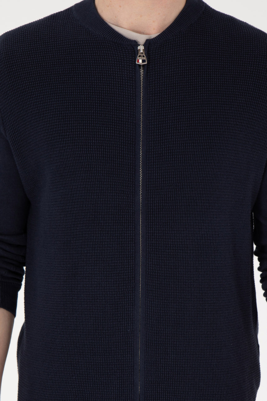 US POLO ASSN ERKEK TRİKO HIRKA 1920441 - Siyah