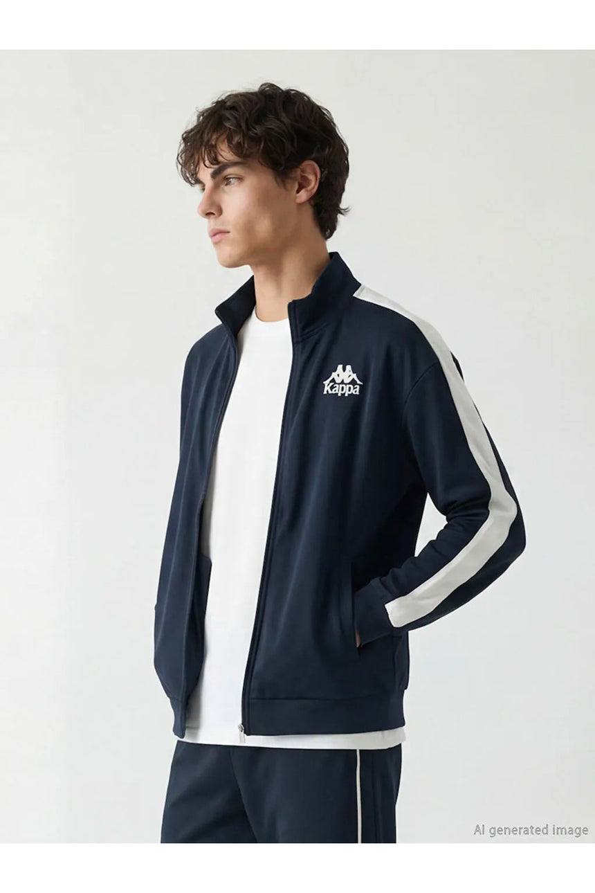 LC Waikiki Erkek Kappa Fermuarlı Sweatshirt S6LB37B8 - Koyu Lacivert