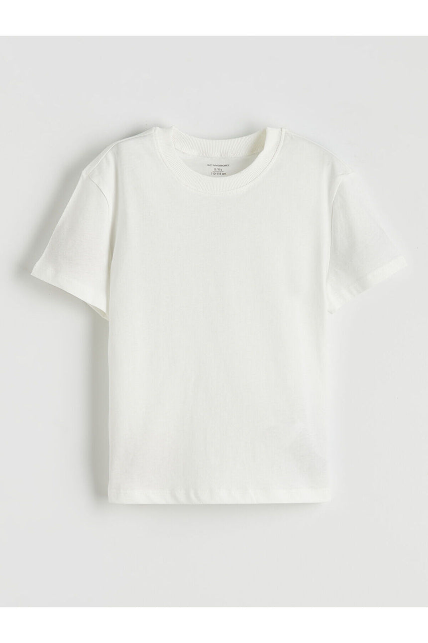 LC Waikiki Çocuk Kısa Kollu T-Shirt S61401J1 - Ekru