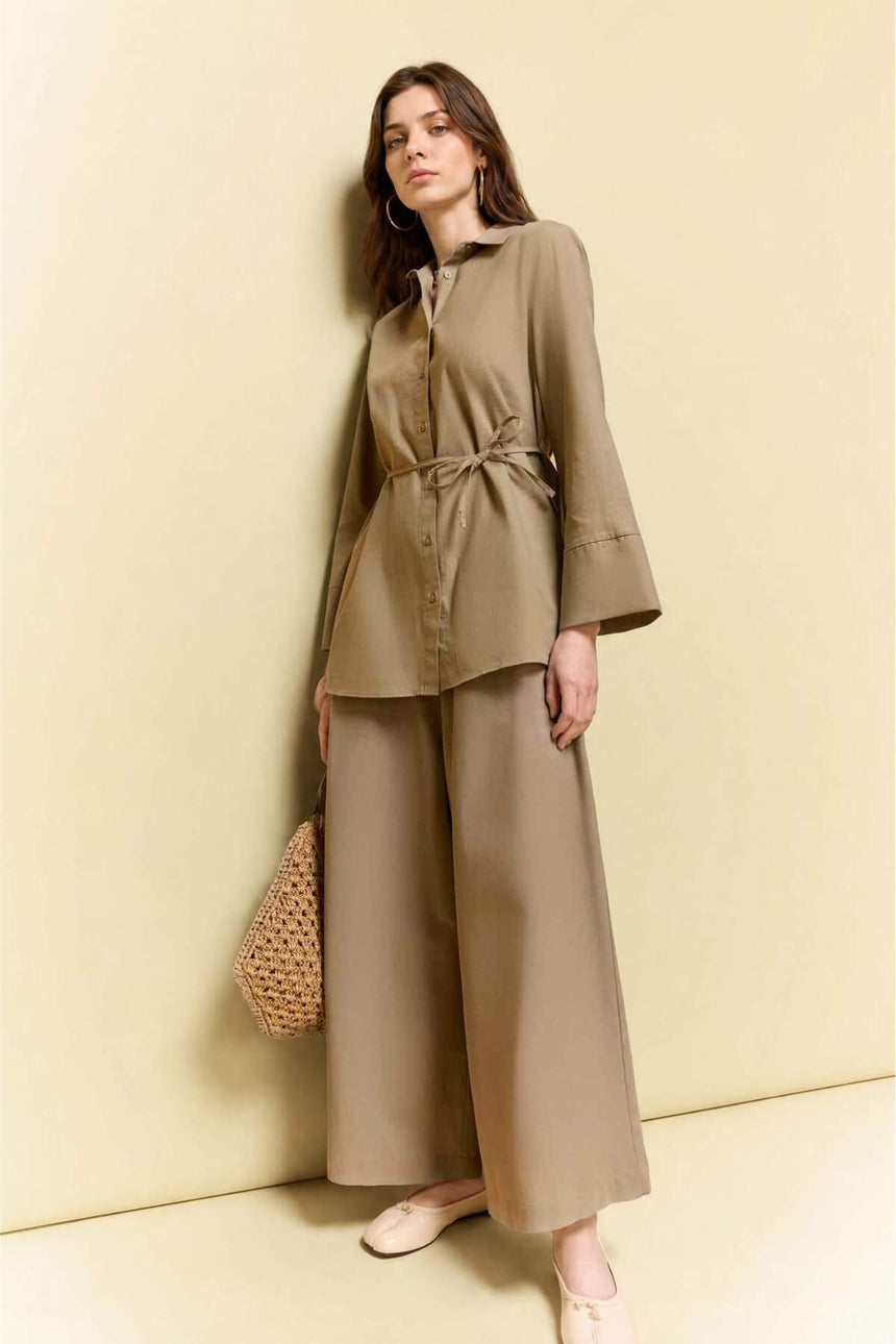 Defacto KADIN Woven Top H1868AX - Açık Haki Yeşili