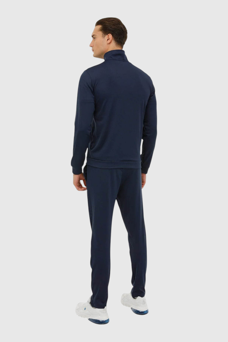 Sporline Lumberjack MB Alex lacivert polyester erkek eşofman takımı, arkadan görünüm