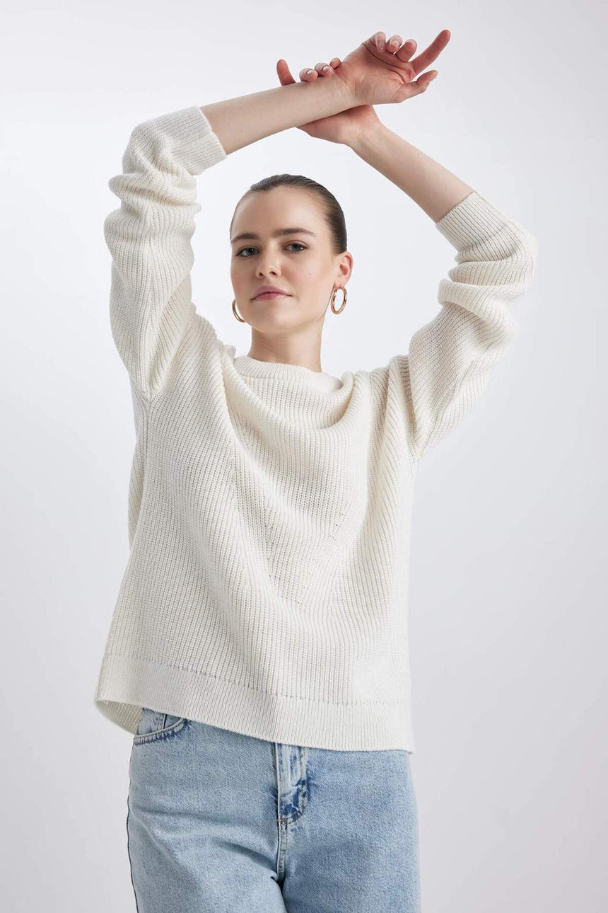 Defacto Kadın Pullover H6905Az - Ekru
