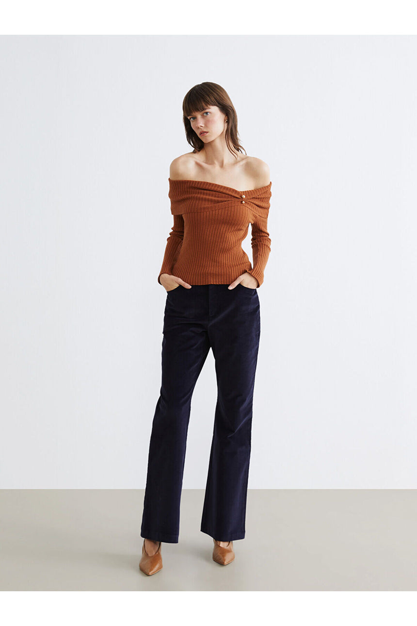 LC Waikiki Kadın Oversize Pantolon W5ER19I8 - Koyu Lacivert