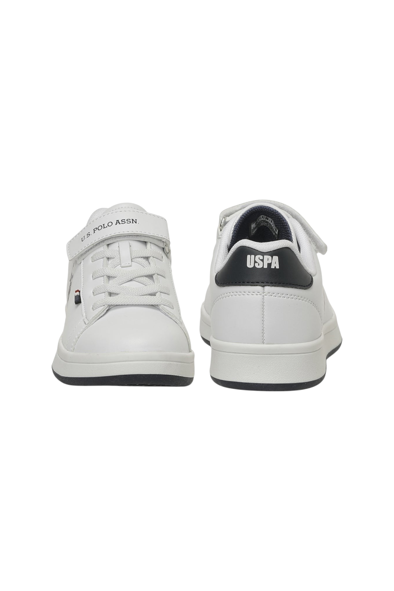 Sporline U.S. Polo Assn. beyaz ve lacivert detaylı, tekstil malzemeden üretilmiş kadın sneaker ayakkabı