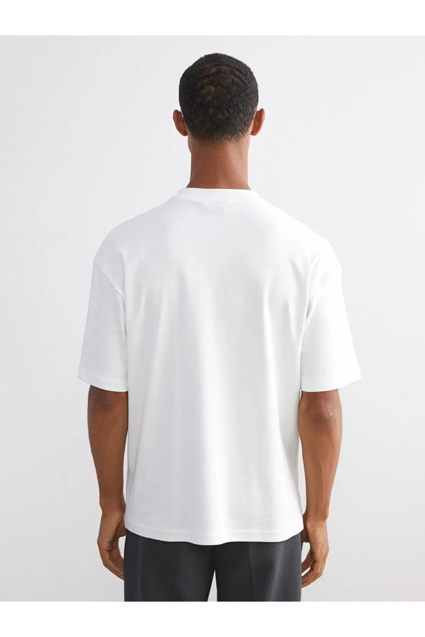 LC Waikiki Erkek Kısa Kollu T-Shirt W5L951F8 - Ekru