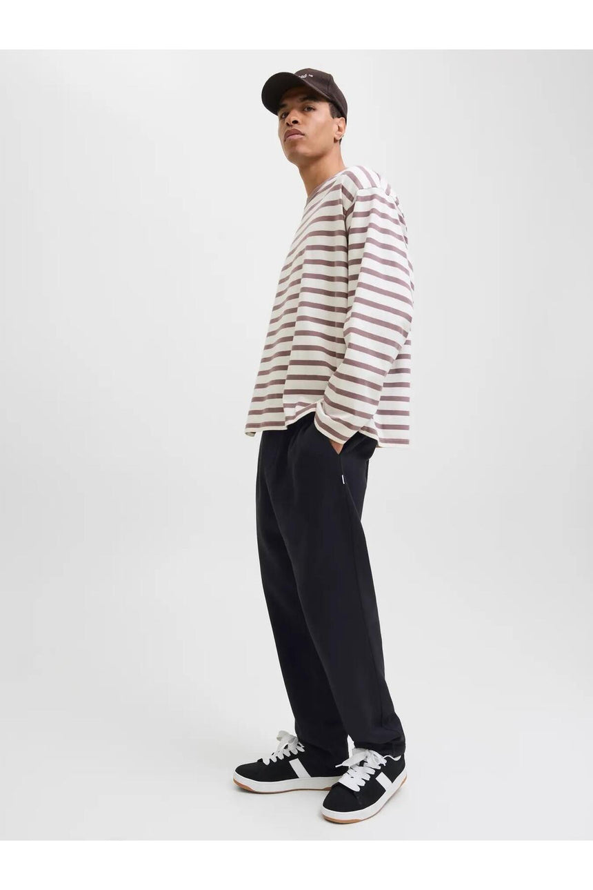 JACK&JONES JPSTKANE BRADLEY UNCUFFED SWT PANTS NOOS 12279134 - Siyah