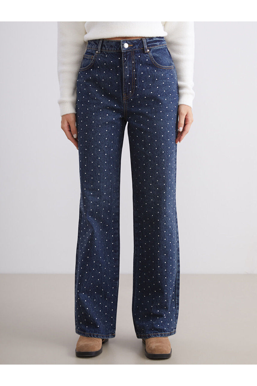 LC Waikiki Kadın Jean Pantolon W5DS19B8 - Koyu Mavi