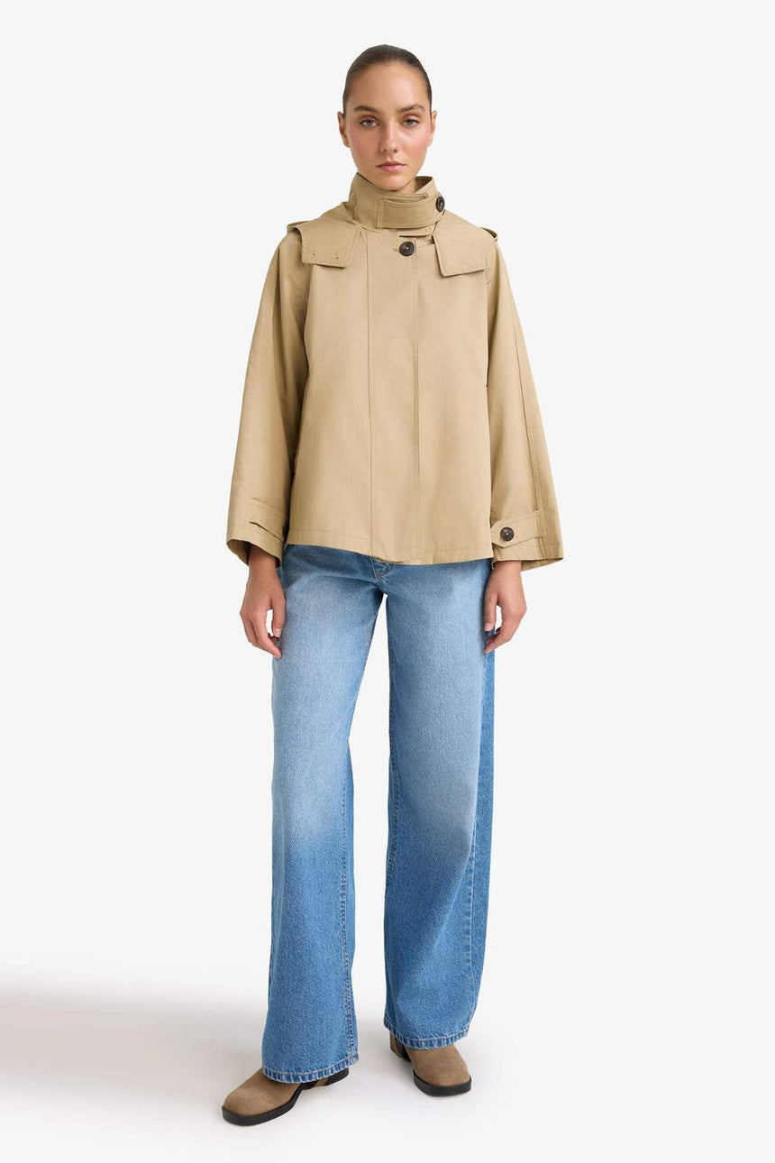 Defacto Kadın Trenchcoat E8584Ax - Açık Kahve