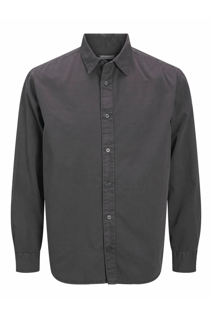 JACK&JONES JJECHARGE FADED SHIRT LS SN 12279844 - Siyah