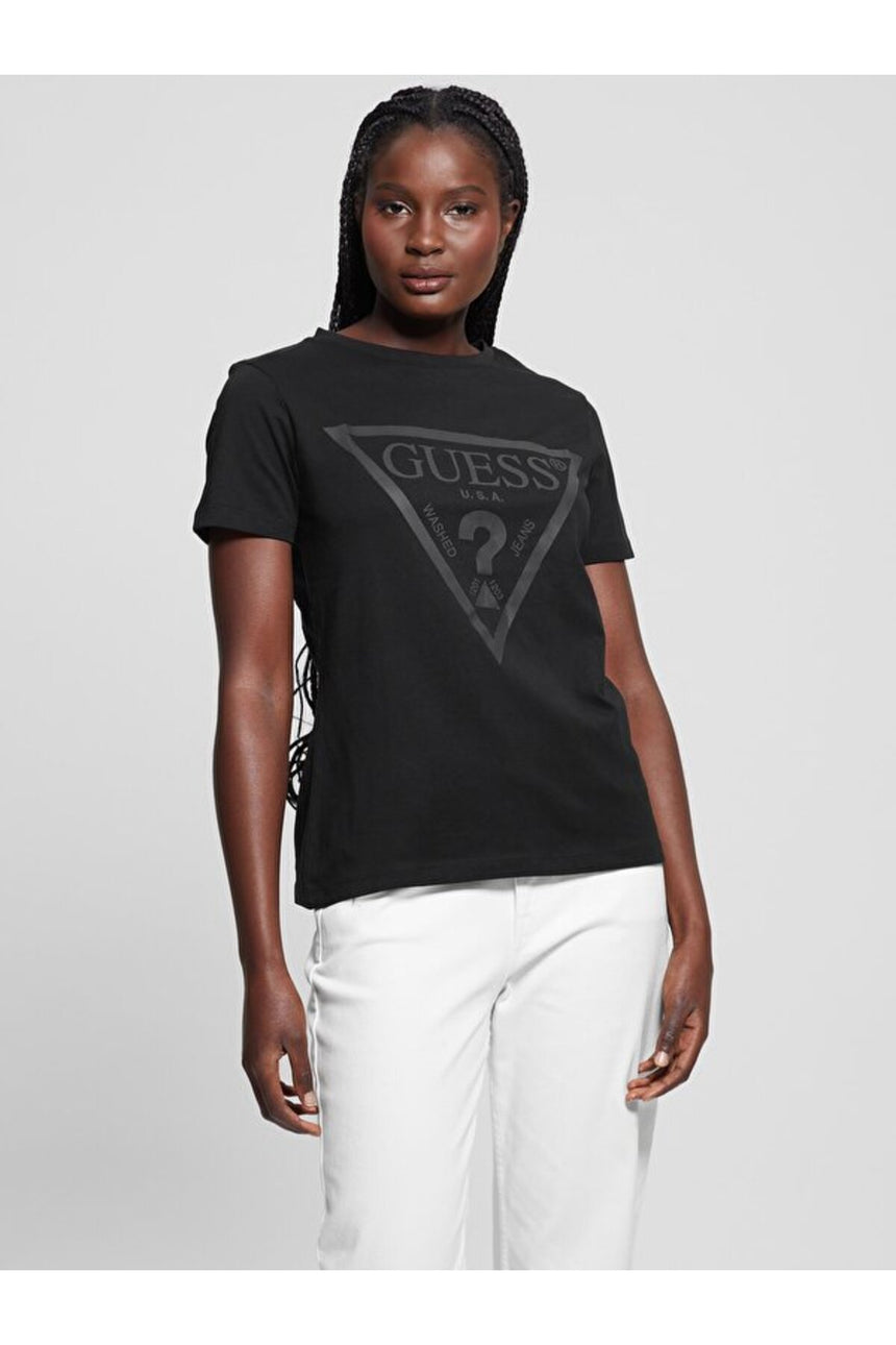 GUESS KADIN ADELE SS CN TEE V2YI07K8HM0 - Siyah
