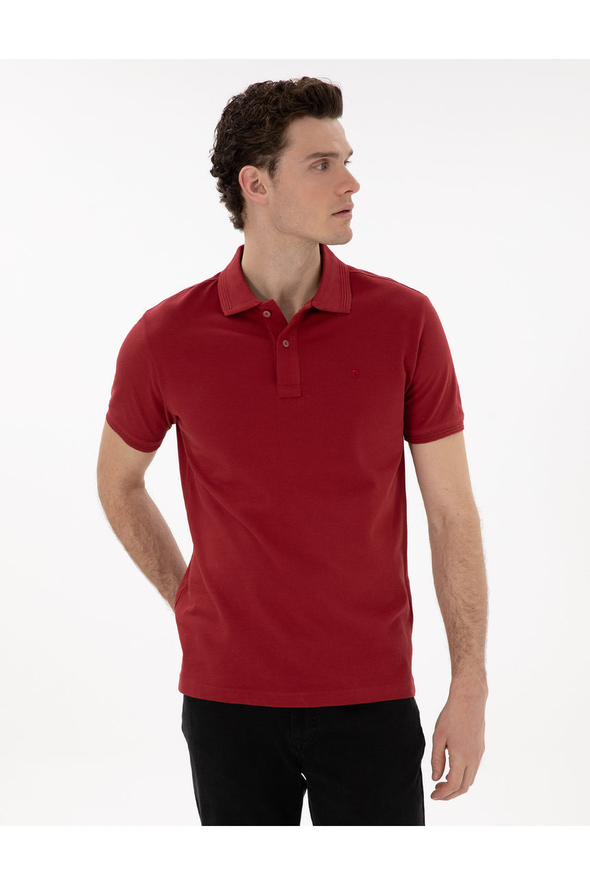 Pierre Cardin 2131539 Erkek Polo Yaka T-Shirt - Kırmızı