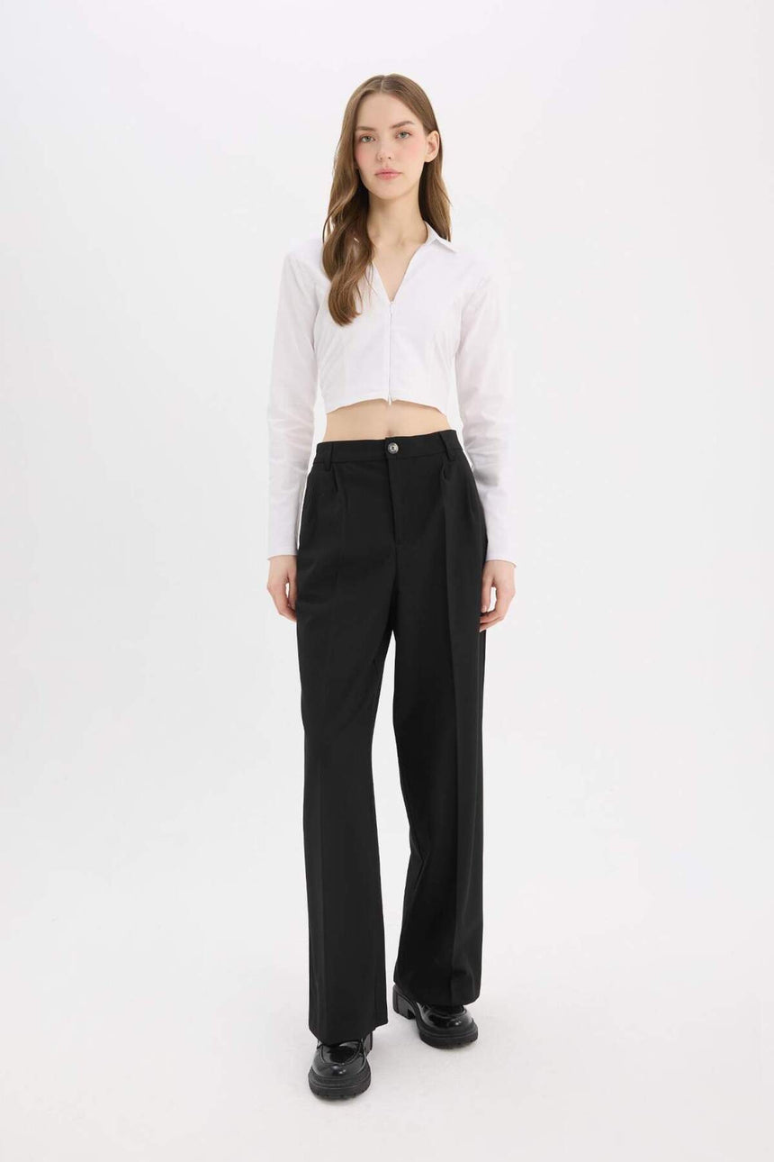 Defacto Kadın Trousers D8150AX - Siyah