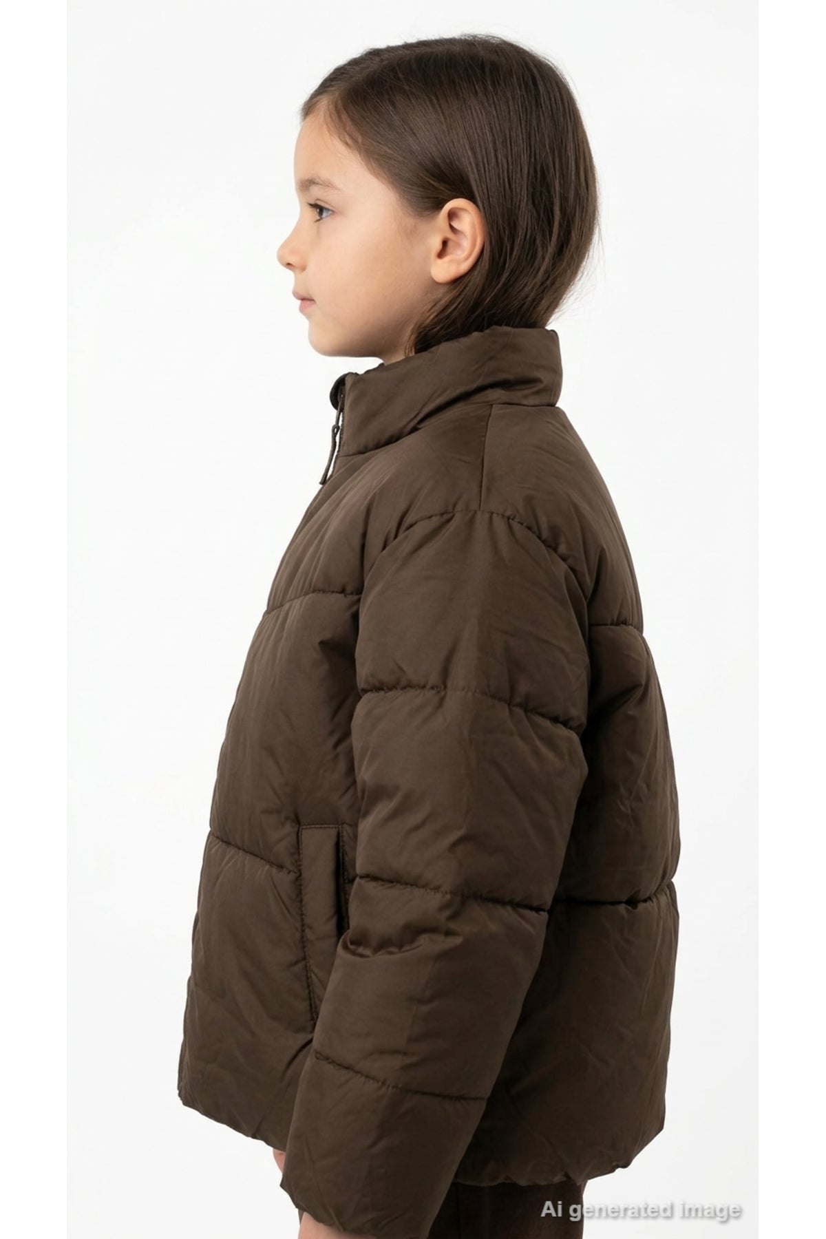 Jack & Jones Kids Maeve Kız Çocuk Şişme Mont 12308240 - Kahverengi