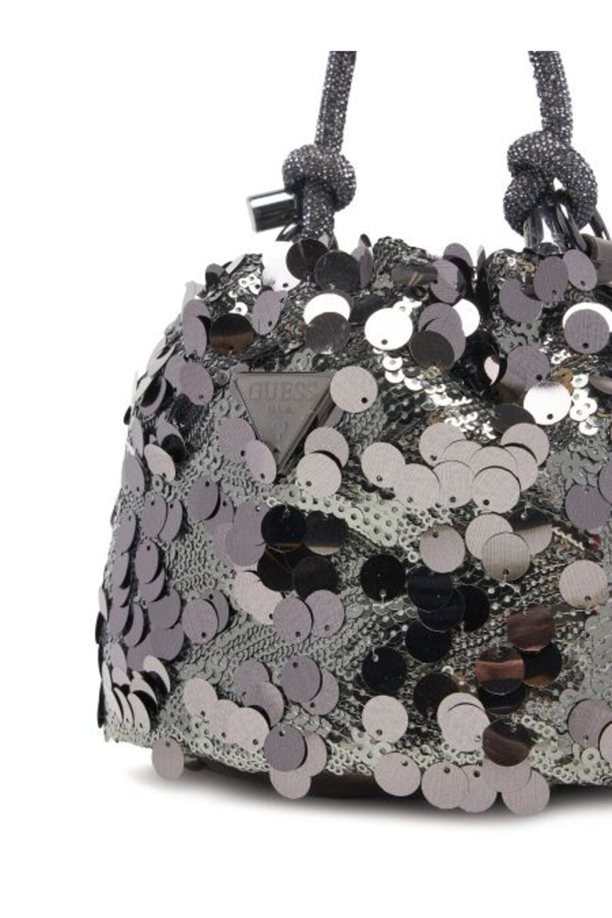 Guess Kadın holıday shıne top ha evenıngs-bags hwem9538750 - Metalik Gri