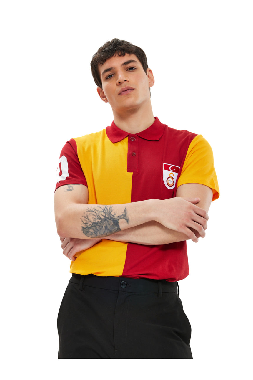 Galatasaray Metin Oktay Polo T-Shirt E88083 - Sarı/Kırmızı