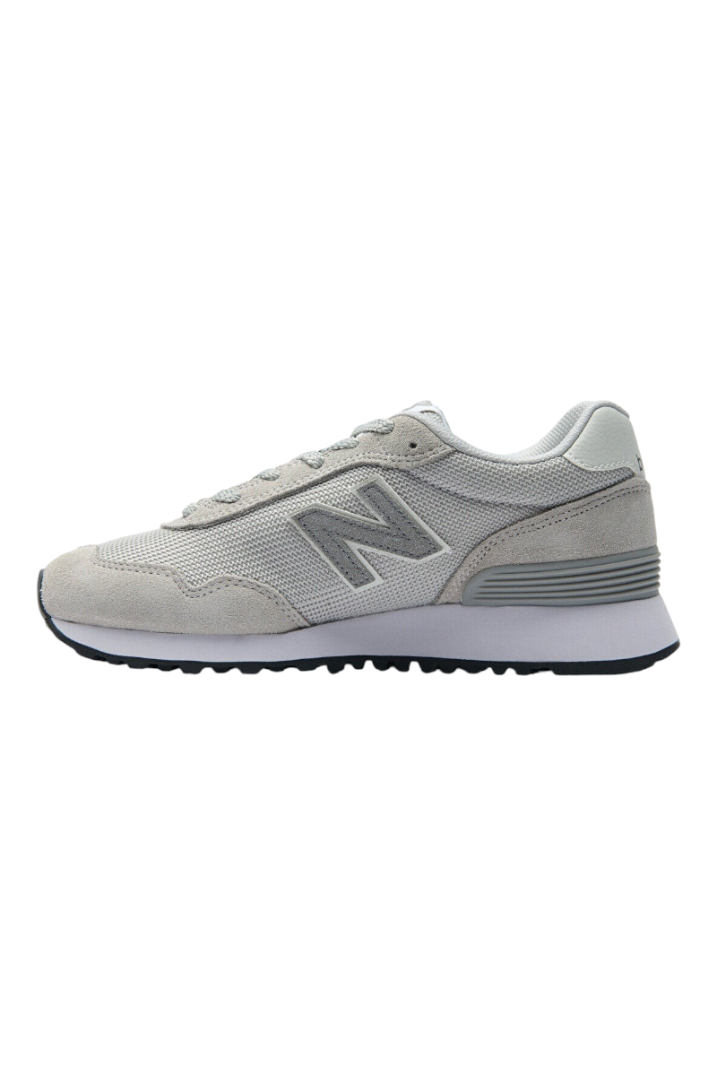 Sporline New Balance WL515GGR gri ve beyaz renkli, file ve süet detaylı retro tasarımlı kadın spor ayakkabı