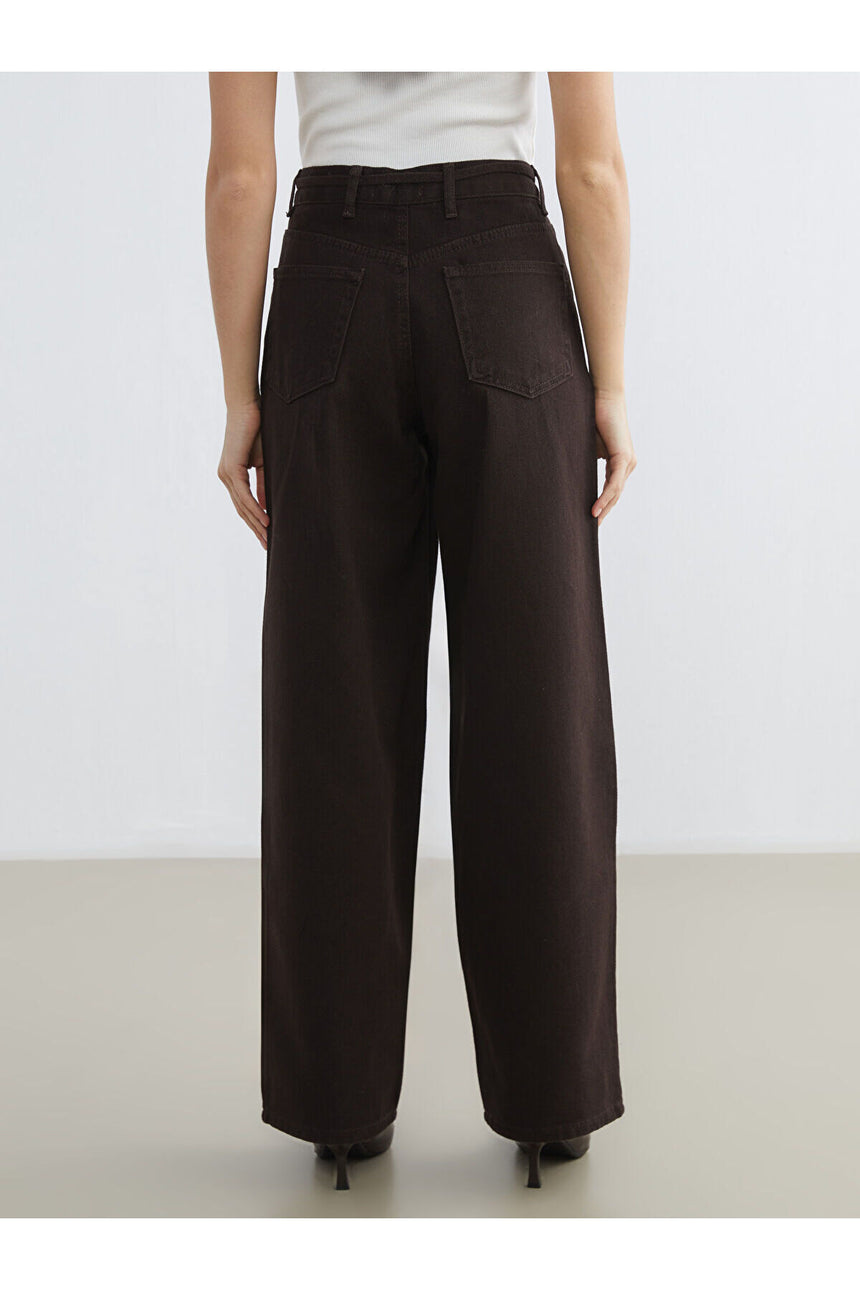 LCW KADIN W5OI67C8 PNT,AMSTERDAM-BAGGY-COLOUR - Koyu Kahverengi
