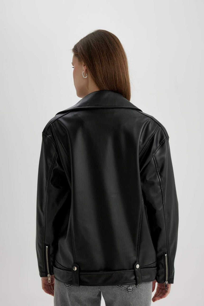 DeFacto Kadın Oversize Mont B1903AX - Siyah